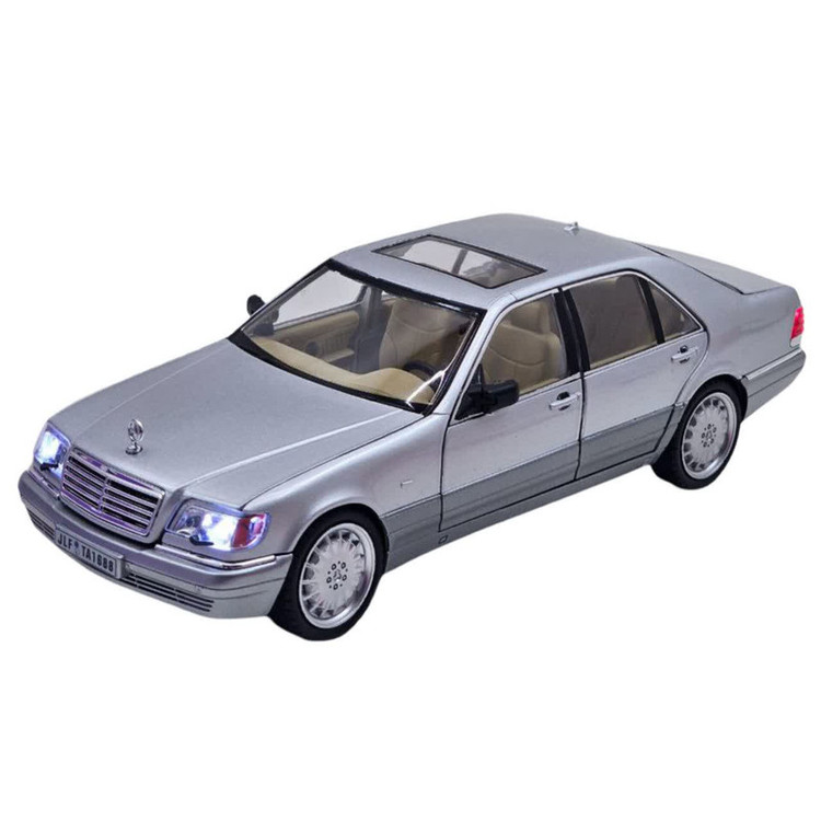 ماکت ماشین ناب سل مدل بنز سوپر سالن فلزی چراغدار موزیکال کد Mercedes-Benz s320 metal lighted musical metal car