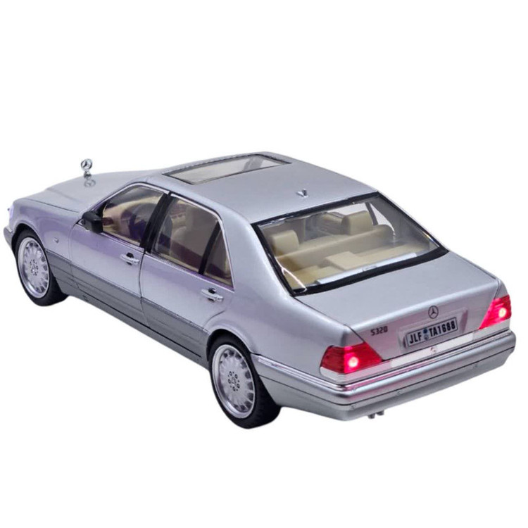 ماکت ماشین ناب سل مدل بنز سوپر سالن فلزی چراغدار موزیکال کد Mercedes-Benz s320 metal lighted musical metal car