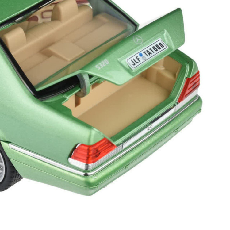 ماکت ماشین ناب سل مدل بنز سوپر سالن فلزی چراغدار موزیکال کد Mercedes-Benz s320 metal lighted musical metal car