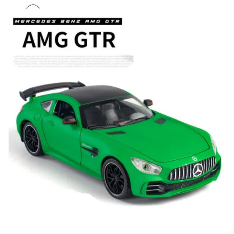 ماکت ماشین ناب سل مدل مرسدس بنز چه ژی دودزا فلزی اسپرت چراغدار موزیکال MERCDES BENZ AMG GTR NAAB001 به همراه جاسوییچی