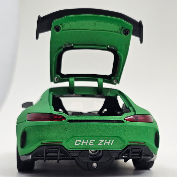 ماکت ماشین ناب سل مدل مرسدس بنز چه ژی دودزا فلزی اسپرت چراغدار موزیکال MERCDES BENZ AMG GTR NAAB001 به همراه جاسوییچی