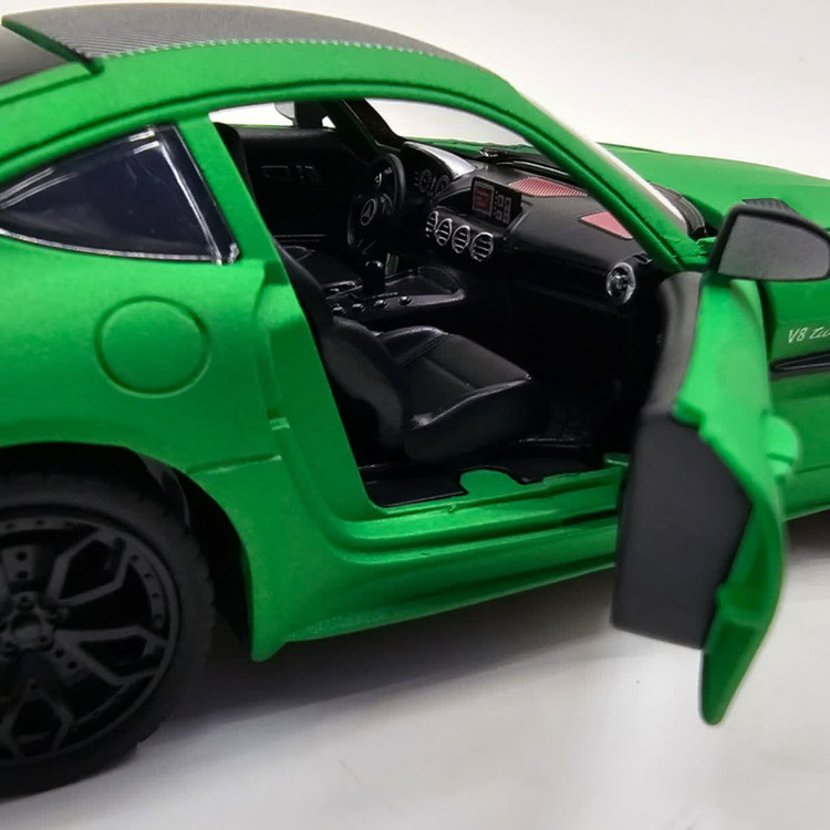 ماکت ماشین ناب سل مدل مرسدس بنز چه ژی دودزا فلزی اسپرت چراغدار موزیکال MERCDES BENZ AMG GTR NAAB001 به همراه جاسوییچی