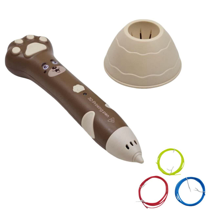 قلم طراحی سه بعدی شارژی ناب سل مدل خرس کوچولو بامزه کد 3D PRINTING PEN NAAB001