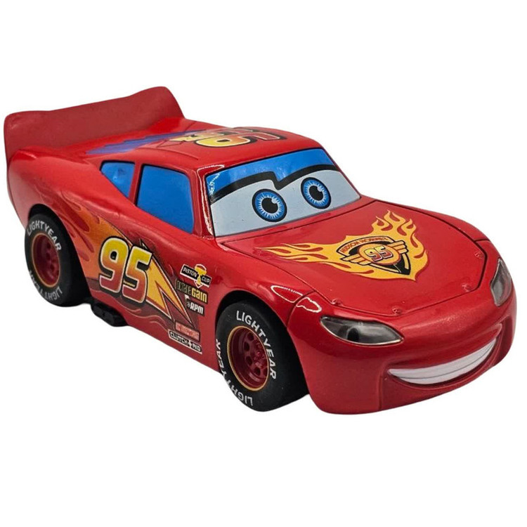 ماکت ماشین ناب سل مدل مک کوئین فلزی چراغدار موزیکال کد McQueen Metal Light-Up Musical به همراه استند