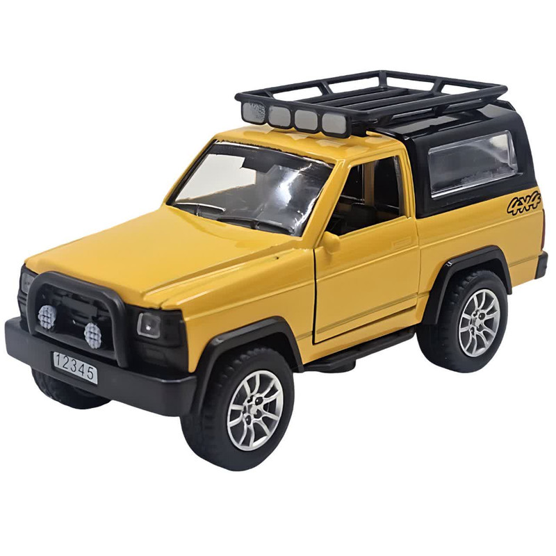ماکت ماشین ناب سل مدل نیسان پاترول آفرود فلزی موزیکال چراغدار عقب کش دو در کد Nissan Patrol Off-Road Metal Musical Pull Back Lights