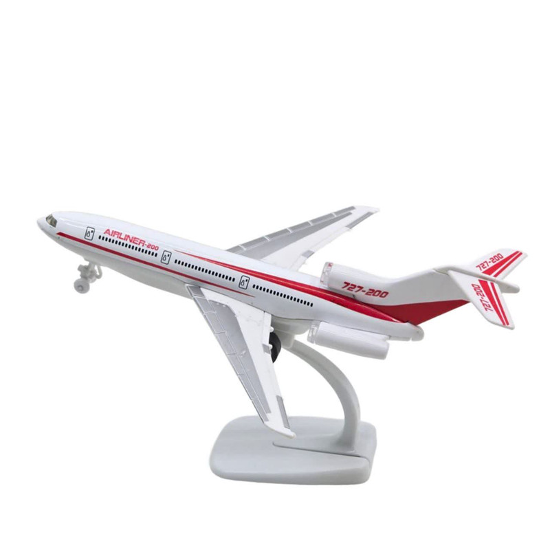 ماکت هواپیما ناب سل مدل موزیکال چراغدار ایرلاین همراه با استند AIRLINER-727-200