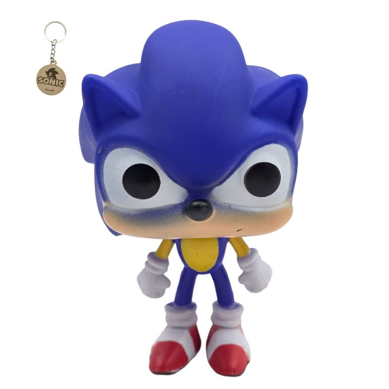 فیگور ناب سل مدل فانکو پاپ سونیک ارتفاع 10سانتی متر SONIC WHIT RING 283 به همراه جاسوییچی