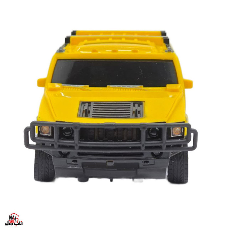 ماشین بازی کنترلی ناب سل مدل هامر شارژی پدال دار فرمانی چراغ دار همراه با چراغ راهنمایی Rechargeable hammer yl with pedals, illuminated steering wheel and traffic lights
