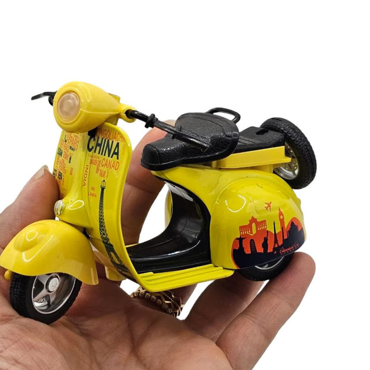 موتور بازی ناب سل مدل وسپا فلزی موزیکال چراغدار فانتزی کد Vespa metal toy motorbike with lights and music naab003