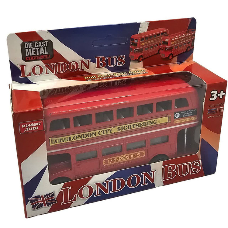 ماکت ماشین ناب سل مدل اتوبوس لندن کد LONDON BUS PULL BACK &GO ACTION NAAB002