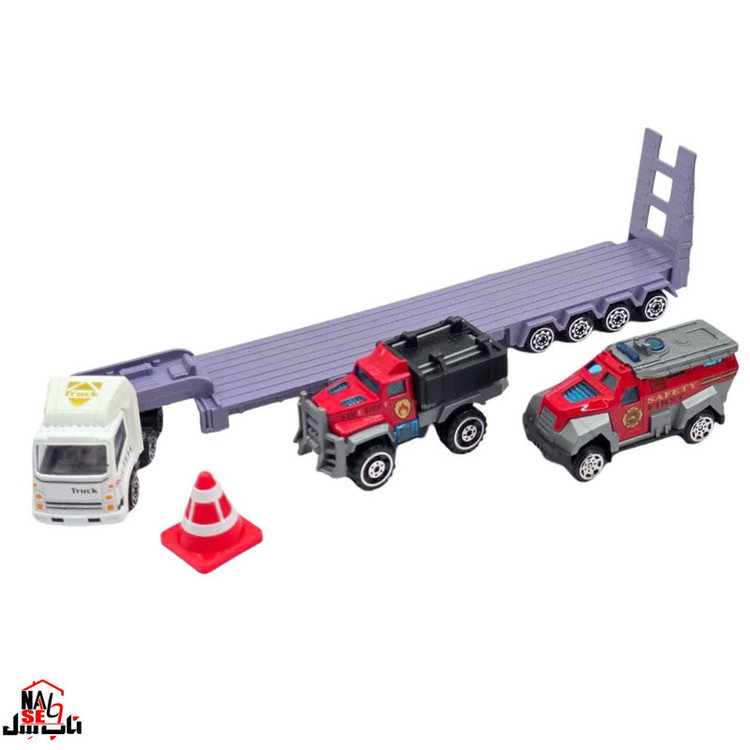 کیت ماشین بازی ناب سل مدل خودروبر آتش نشانی مجموعه 4 عددی Fire department