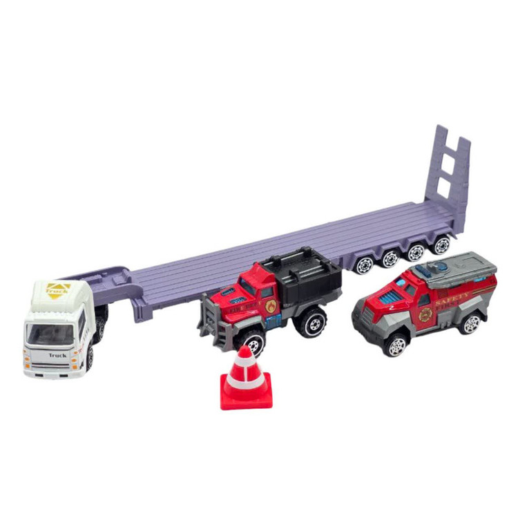 کیت ماشین بازی ناب سل مدل خودروبر آتش نشانی مجموعه 4 عددی Fire department