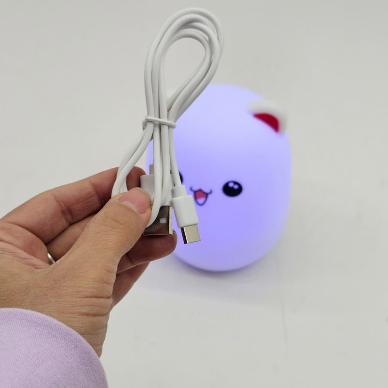 چراغ خواب کودک ناب سل مدل خرس کوچولو شارژی سیلیکونی BUD BEAR SILICONE LAMP