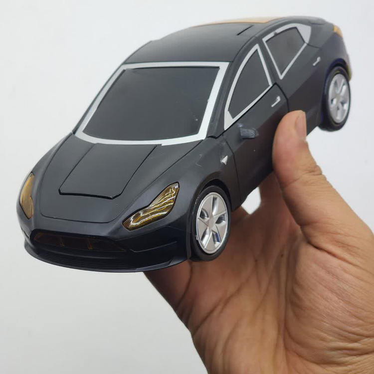 ماشین بازی مدل موزیکال چراغ دار تبدیل شونده تسلا tesla 213
