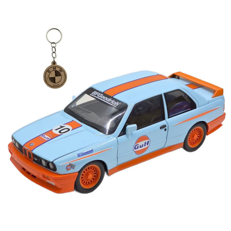 ماکت ماشین ناب سل مدل بی ام و فلزی چراغدار BMW E30 M3 NAAB002 به همراه جاسوییچی