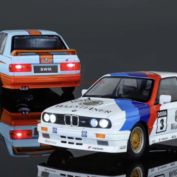 ماکت ماشین ناب سل مدل بی ام و فلزی چراغدار BMW E30 M3 NAAB002 به همراه جاسوییچی