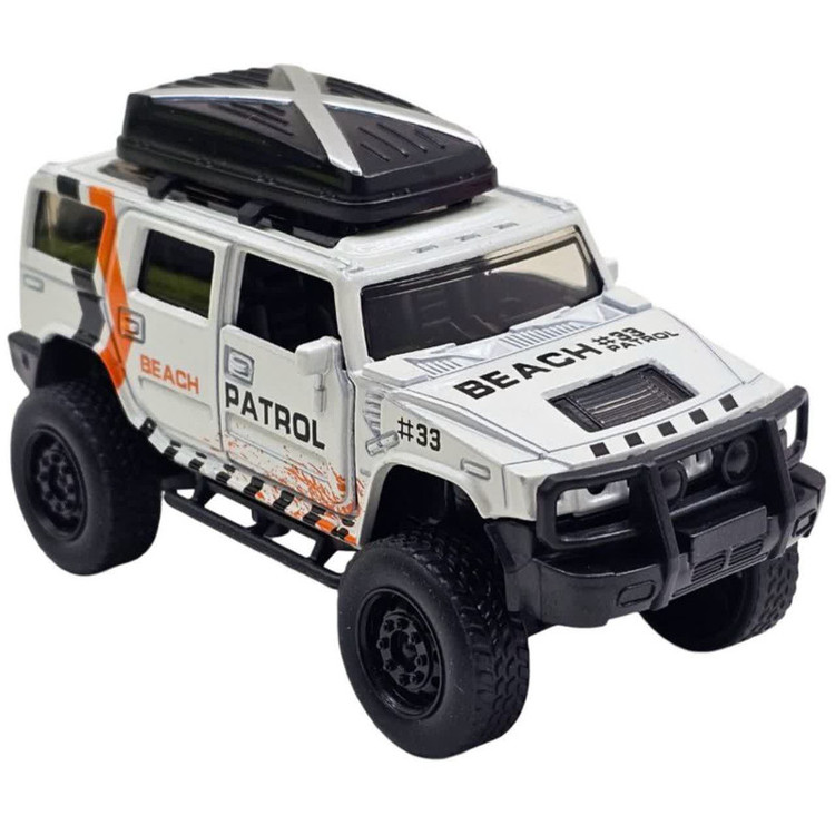 ماشین بازی ناب سل مدل هامر آفرود ساحلی فلزی موزیکال چراغدار عقب کش Musical Metal Hummer Game Machine with Lights