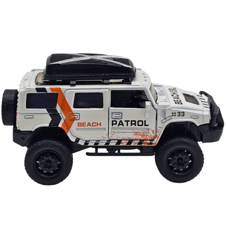 ماشین بازی ناب سل مدل هامر آفرود ساحلی فلزی موزیکال چراغدار عقب کش Musical Metal Hummer Game Machine with Lights