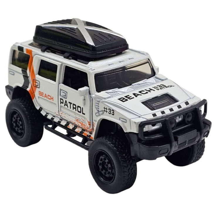ماشین بازی ناب سل مدل هامر آفرود ساحلی فلزی موزیکال چراغدار عقب کش Musical Metal Hummer Game Machine with Lights