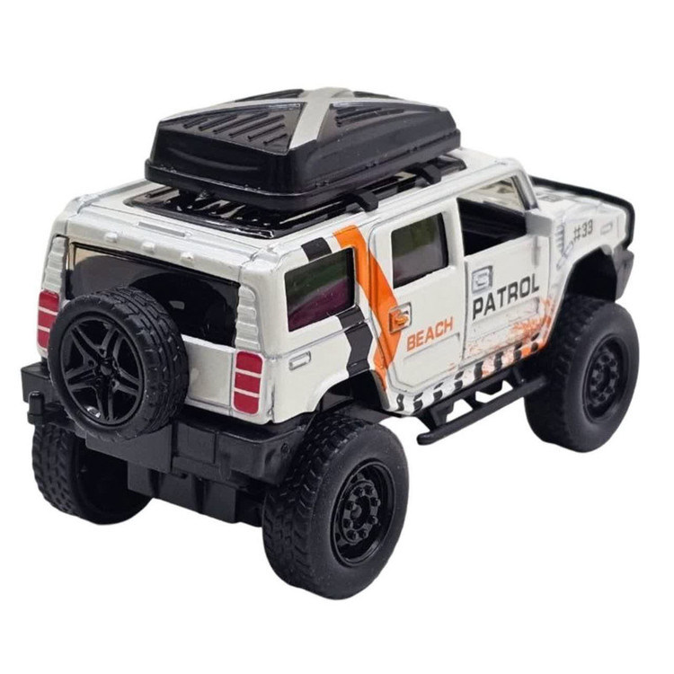 ماشین بازی ناب سل مدل هامر آفرود ساحلی فلزی موزیکال چراغدار عقب کش Musical Metal Hummer Game Machine with Lights