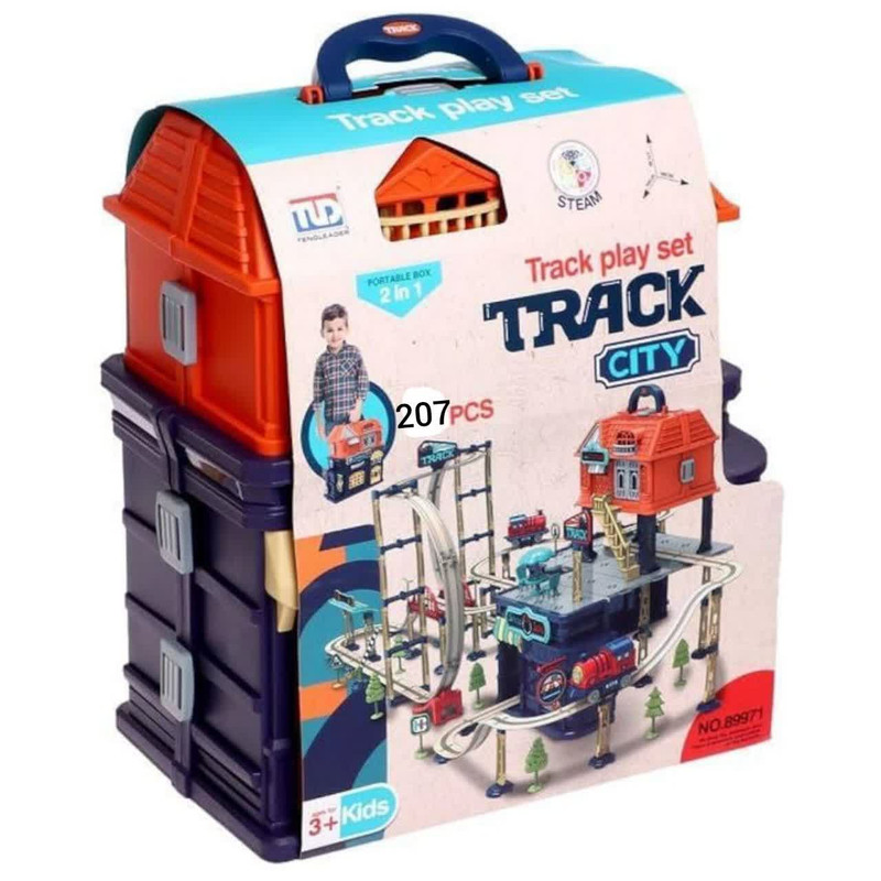 ساختنی 207 تکه ناب سل مدل ست ترن هوایی طرح کلبه کیفی کد207pcs TRUCK PLAY SET