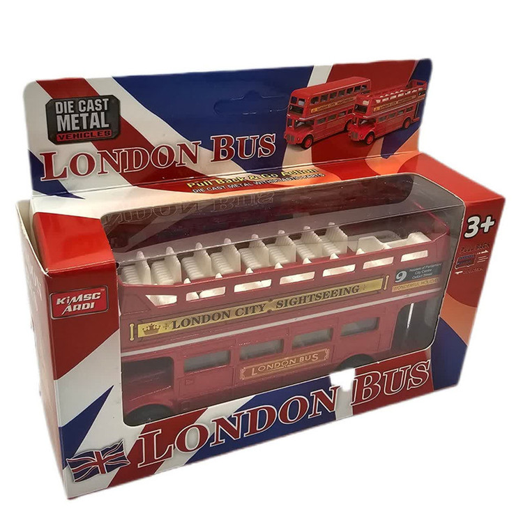 ماکت ماشین ناب سل مدل اتوبوس لندن کد LONDON BUS PULL BACK &GO ACTION NAAB001