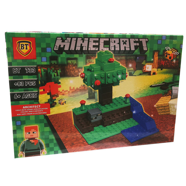 ساختنی 83 تکه ناب سل مدل بی تی ماینکرافت کد 83pcs Minecraft build 733