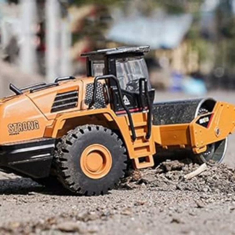 ماکت ماشین ناب سل مدل غلطک فلزی راهسازی هوینا کد HUINA 1715 ROAD CONSTRACTION METAL ROAD ROLLER SCALE 1:50