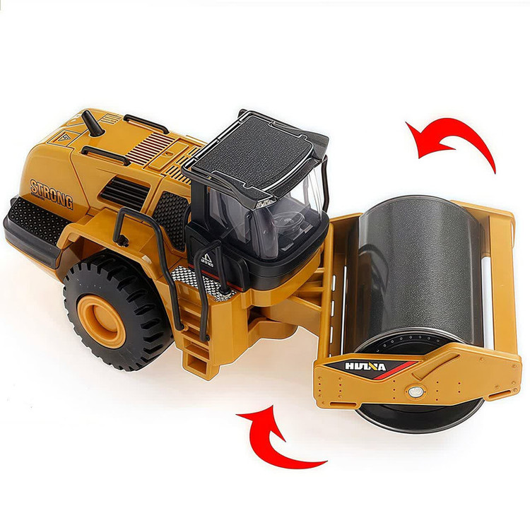 ماکت ماشین ناب سل مدل غلطک فلزی راهسازی هوینا کد HUINA 1715 ROAD CONSTRACTION METAL ROAD ROLLER SCALE 1:50