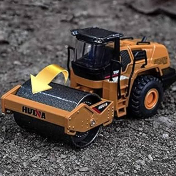 ماکت ماشین ناب سل مدل غلطک فلزی راهسازی هوینا کد HUINA 1715 ROAD CONSTRACTION METAL ROAD ROLLER SCALE 1:50