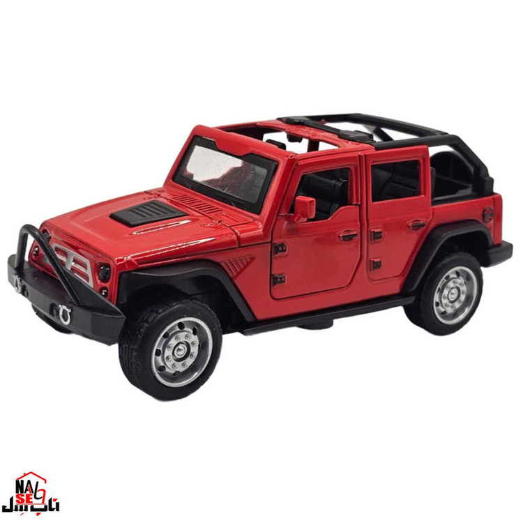 ماکت ماشین بازی ناب سل مدل جیپ رانگلر کروک فلزی اسپرت آفرود عقب کش کد Jeep Wrangler metal pull back naab002