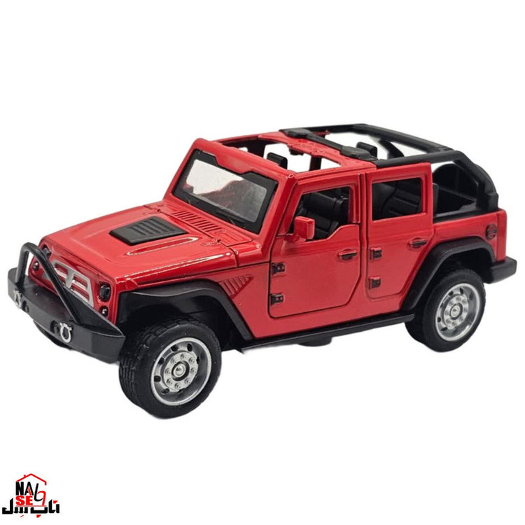 ماکت ماشین بازی ناب سل مدل جیپ رانگلر کروک فلزی اسپرت آفرود عقب کش کد Jeep Wrangler metal pull back naab002