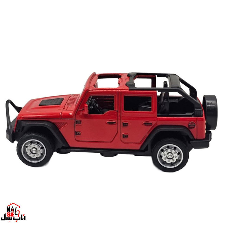 ماکت ماشین بازی ناب سل مدل جیپ رانگلر کروک فلزی اسپرت آفرود عقب کش کد Jeep Wrangler metal pull back naab002