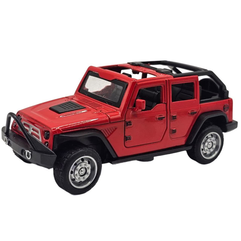 ماکت ماشین بازی ناب سل مدل جیپ رانگلر کروک فلزی اسپرت آفرود عقب کش کد  Jeep Wrangler metal pull back naab002