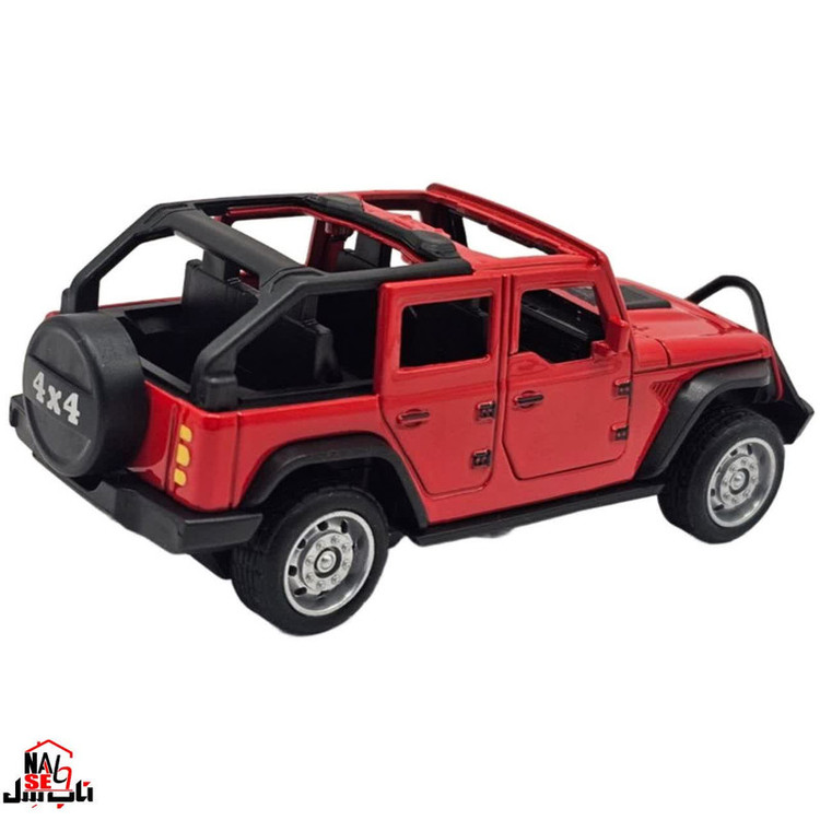 ماکت ماشین بازی ناب سل مدل جیپ رانگلر کروک فلزی اسپرت آفرود عقب کش کد Jeep Wrangler metal pull back naab002