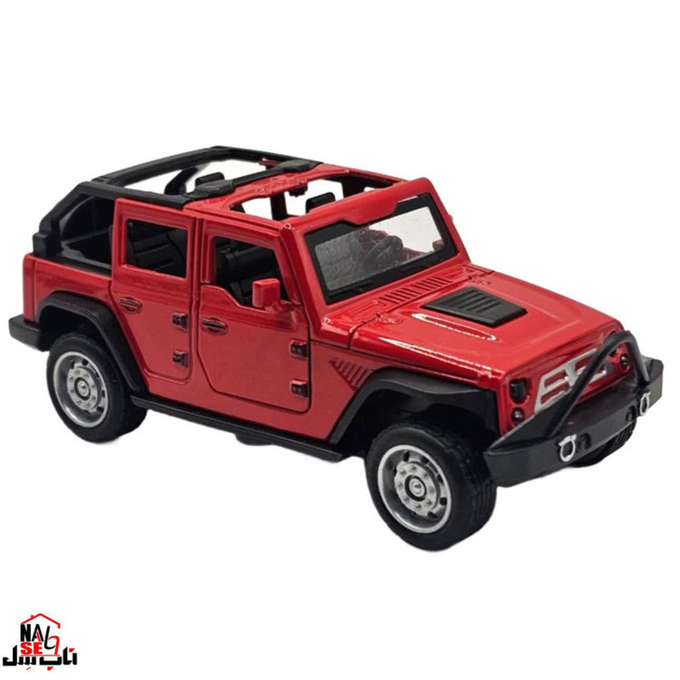 ماکت ماشین بازی ناب سل مدل جیپ رانگلر کروک فلزی اسپرت آفرود عقب کش کد Jeep Wrangler metal pull back naab002