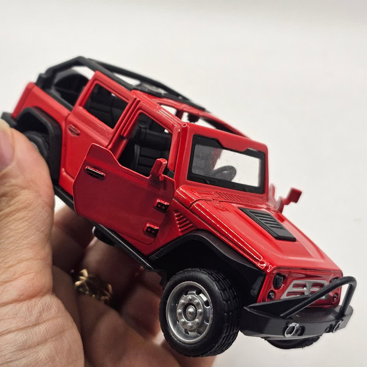 ماکت ماشین بازی ناب سل مدل جیپ رانگلر کروک فلزی اسپرت آفرود عقب کش کد Jeep Wrangler metal pull back naab002
