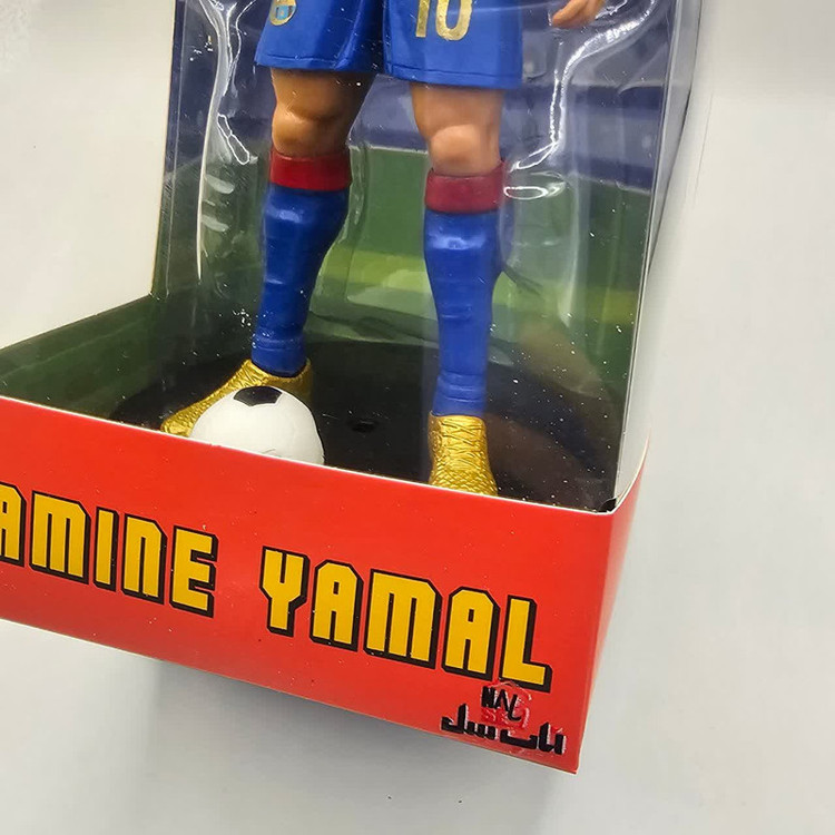 فیگور ناب سل مدل لامین یامال با پیراهن تیم بارسلونا کد LAMINE YAMAL NAAB001 ارتفاع 20 سانتی متر