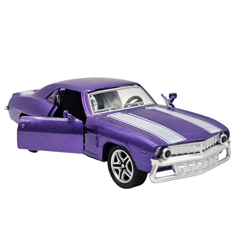 ماکت ماشین ناب سل مدل شورلت کامارو فلزی موزیکال چراغدار دو در کد CHEVROLET CAMARO METAL MUSICAL LIGHTED CAR NAAB005 SCALE 1:48