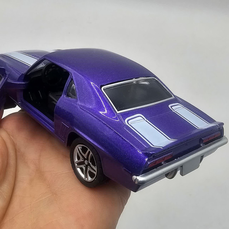 ماکت ماشین ناب سل مدل شورلت کامارو فلزی موزیکال چراغدار دو در کد CHEVROLET CAMARO METAL MUSICAL LIGHTED CAR NAAB005 SCALE 1:48