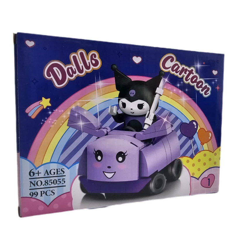 ساختنی 99 تکه ناب سل مدل کرومی کد 01 99PCS DALLS CARTOON KUROMI NO.85055