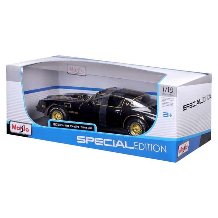ماشین بازی مایستو مدل 1978 Pontiac Firebird Trans Am فلزی غیرکنترلی مقیاس 118 با در بازشونده از بغل و الهام از نمونه ...