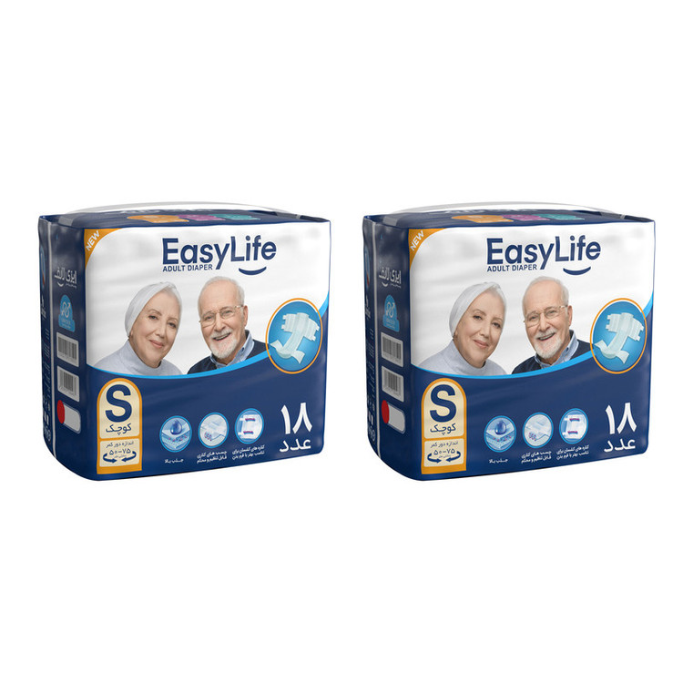 پوشینه بزرگسال ایزی لایف مدل 01 سایز کوچک مجموعه 2 عددی