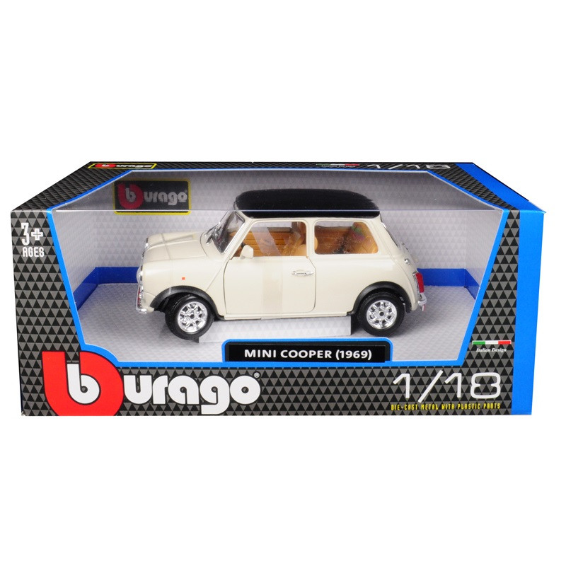 ماشین بازی بوراگو مدل Mini Cooper Beige