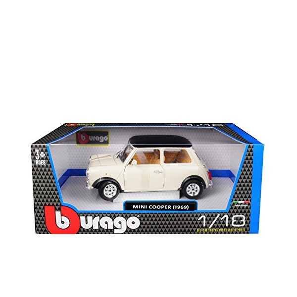 ماشین بازی بوراگو مدل Mini Cooper Beige