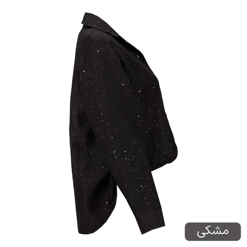 کراپ شومیز آستین بلند یقه برگردان زنانه السانا مدل ماریاس کد 2586