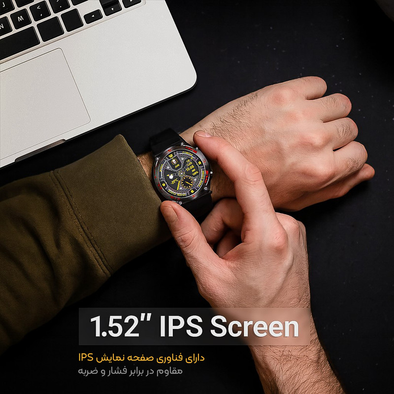 ساعت هوشمند 48 میلیمتری لونکس مدل C21X2 با بند سیلیکونی