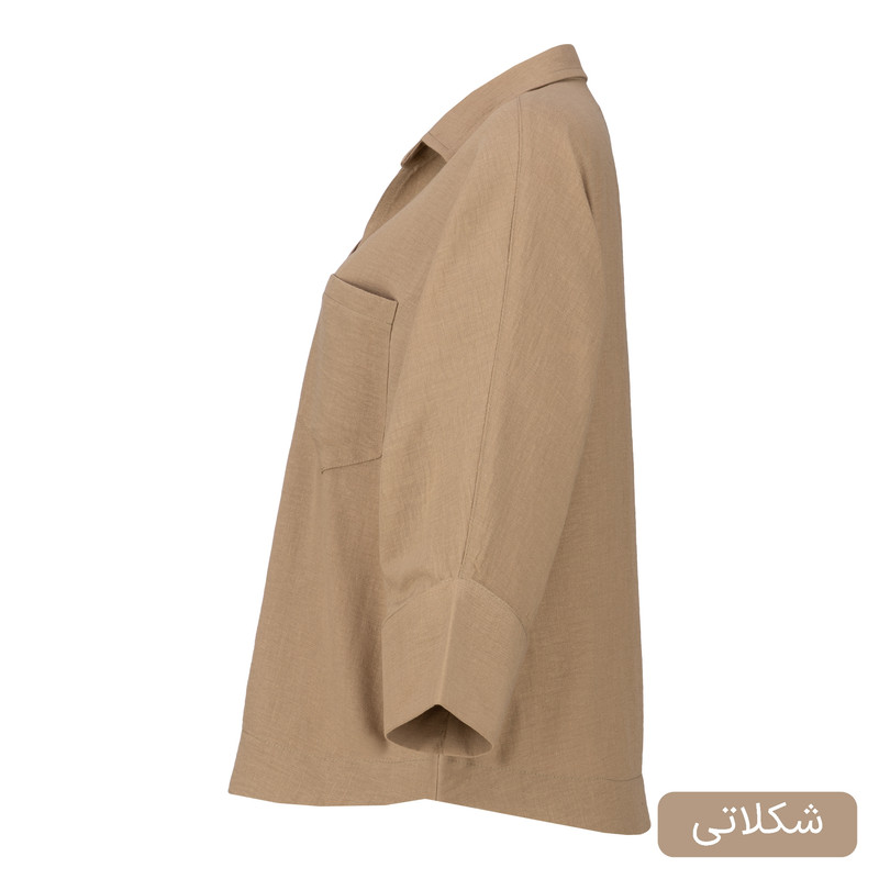 شومیز آستین بلند یقه برگردان زنانه السانا مدل پارلا کد 2568