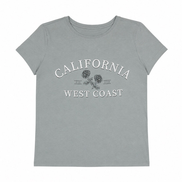 تیشرت آستین کوتاه دخترانه سین سی مدل california