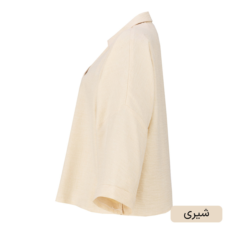 شومیز آستین بلند یقه برگردان زنانه السانا مدل پریاس کد 2555